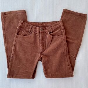 J. Galt | Brown Cotton Straight-Leg Corduroy Pants